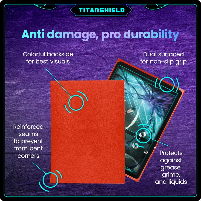 TitanShield Premium Card Sleeves | Compatible with Pokemon, One Piece, Lorcana, Flesh & Blood, & Magic The Gathering MTG | (150 Sleeves - Standard) (1, Red, Standard | 66x91mm) - Image 4